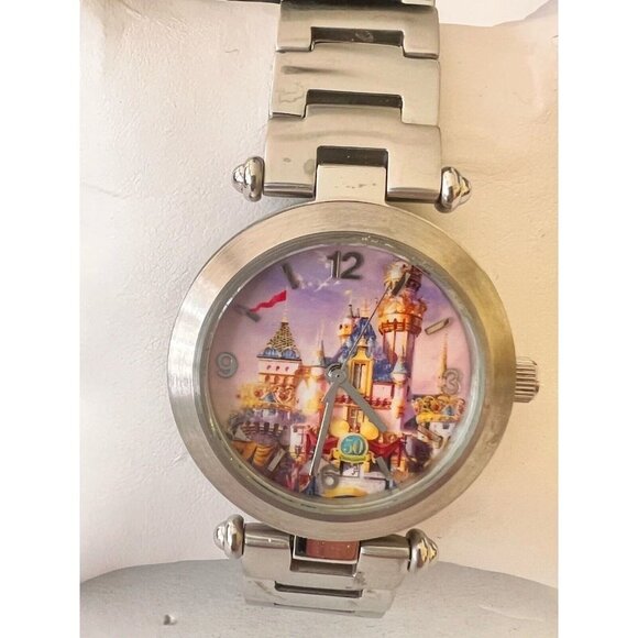 Disneyland 50th Anniversary Castle Disney Watch by Time Works - (New Battery) - Picture 2 of 9